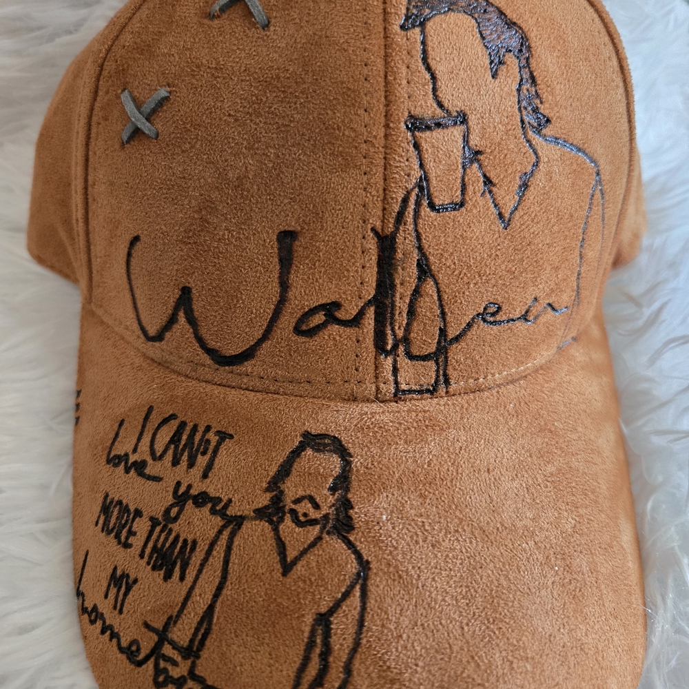 Camel Suede Art Cap